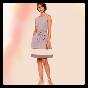 Anne Klein Fit & Flare Cotton Dress